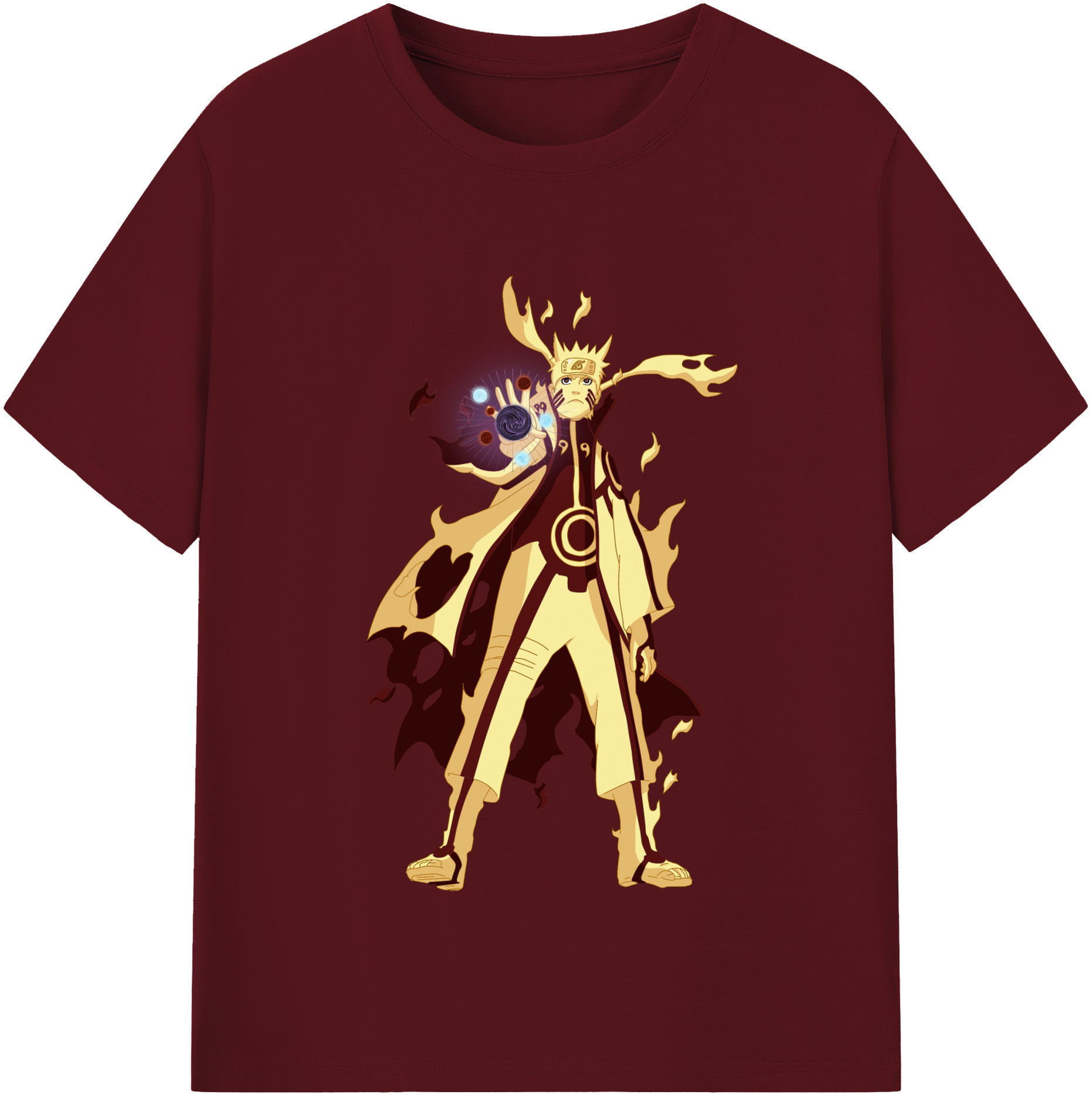 （画像用） NARUTO -ナルト- うずまき ナルト Uzumaki Naruto 綿100％半袖Tシャツ（フロントプリント）